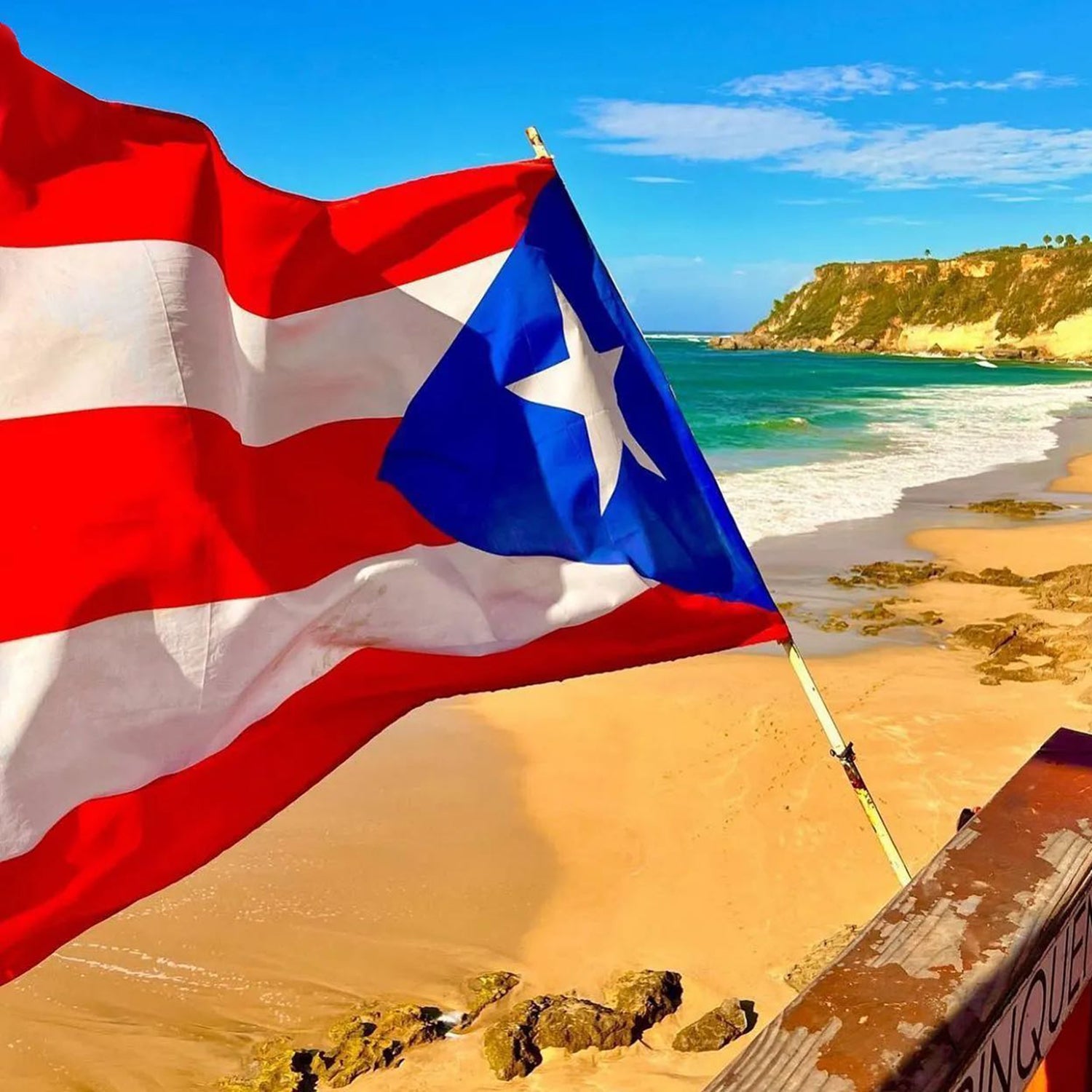 210D Nylon Embroidered Puerto Rico Flag 3x5 FT