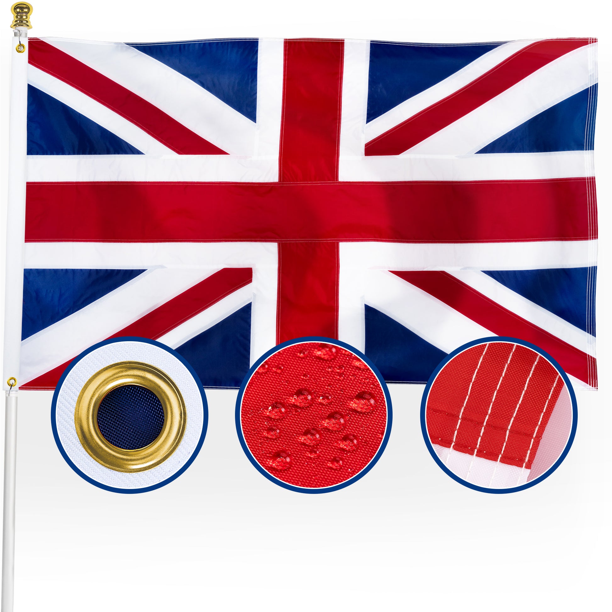 210D Nylon British Union Jack Flag 3x5 FT