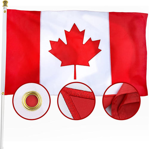 210D Nylon Embroidered Canada Flag 3x5 FT