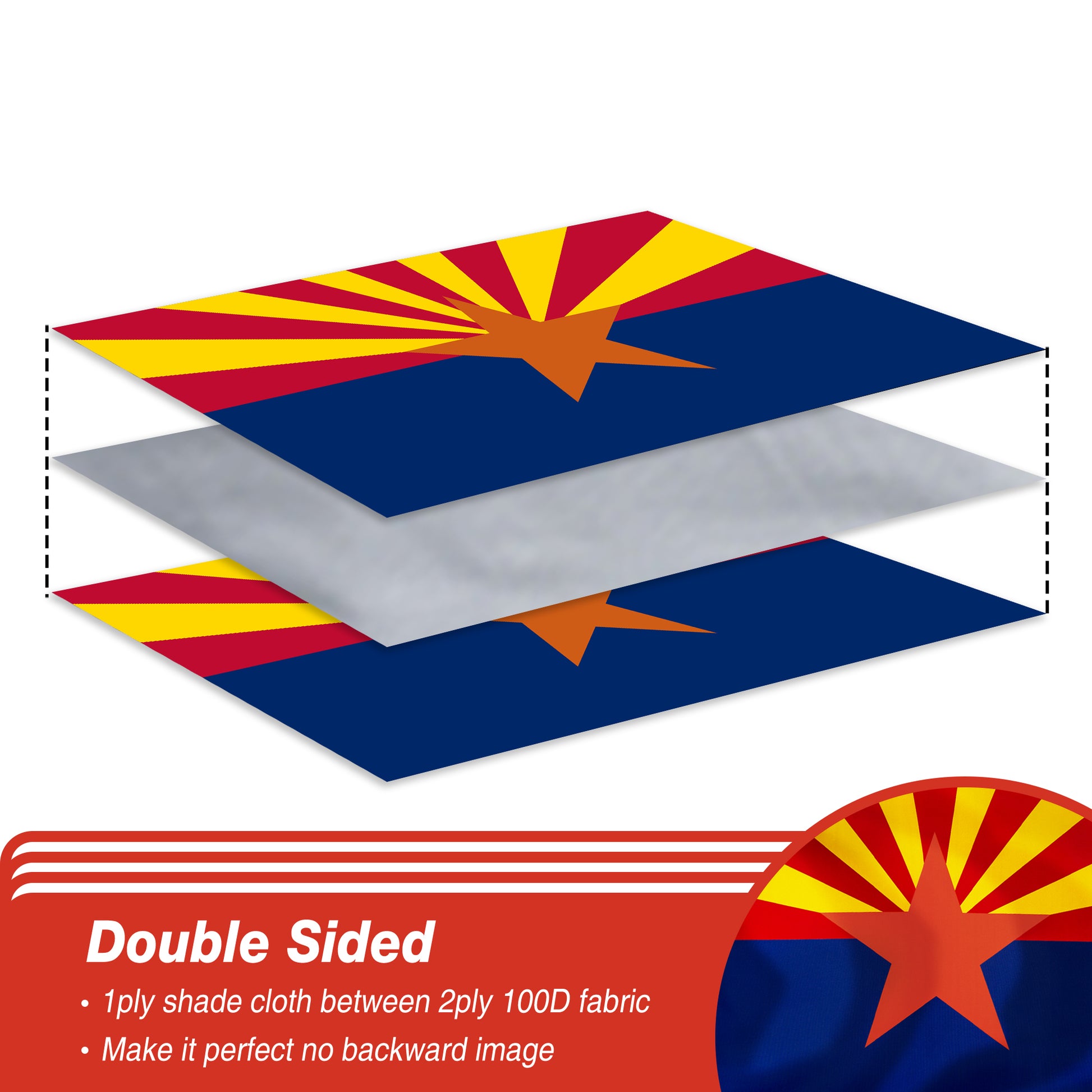 Double Sided Arizona State Flag