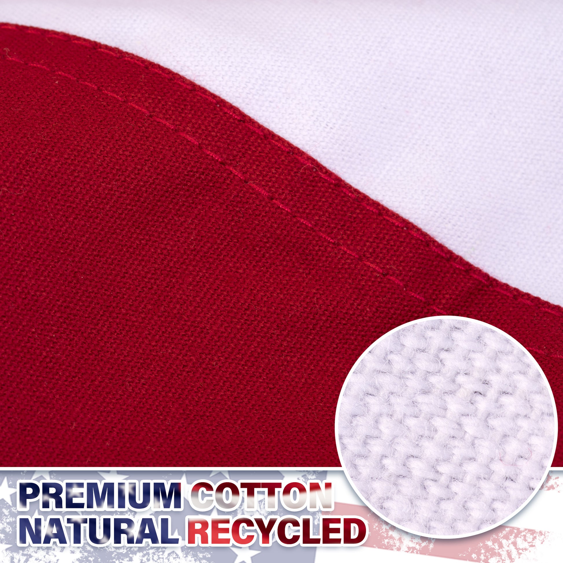 Cotton Embroidered American Flag