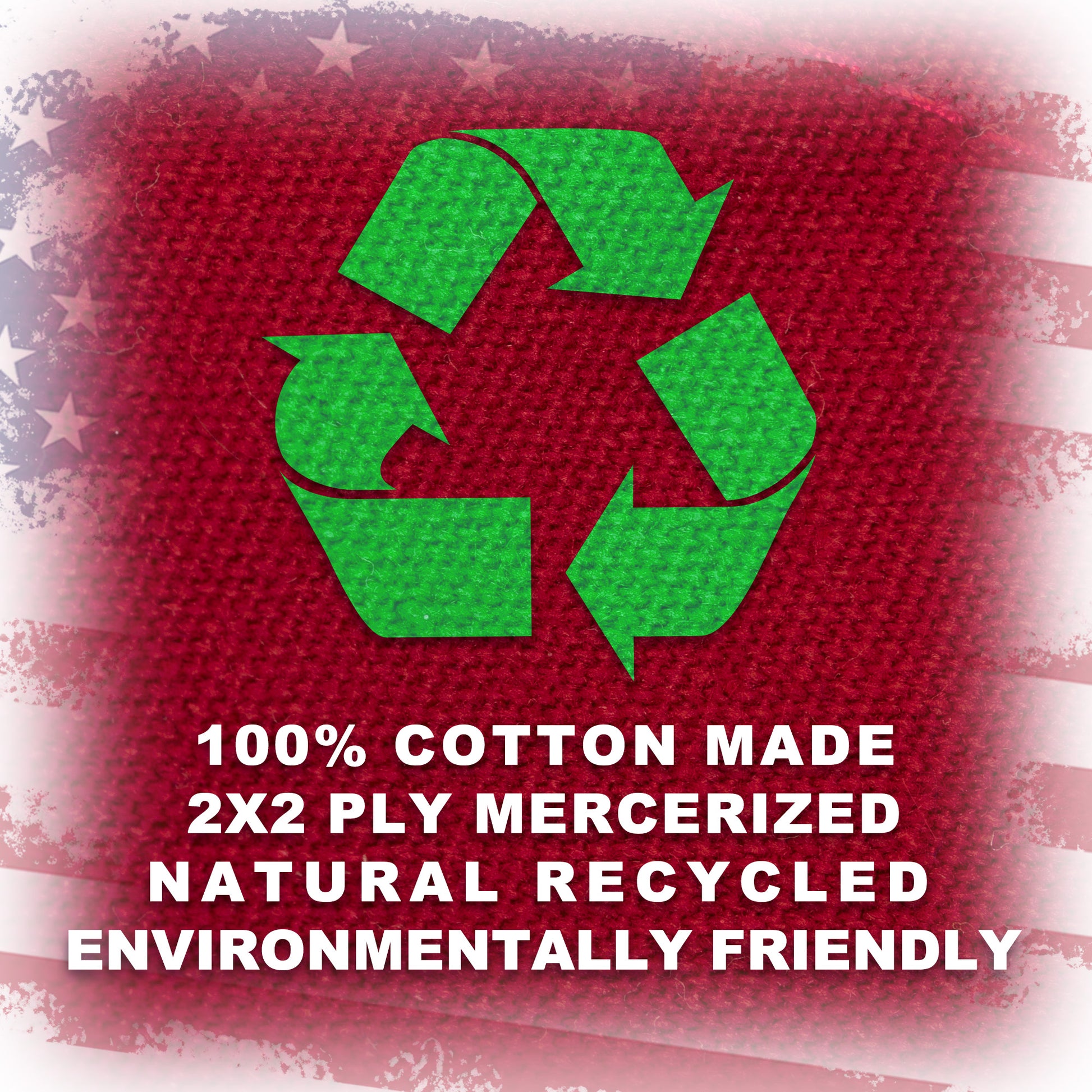 Cotton Embroidered American Flag