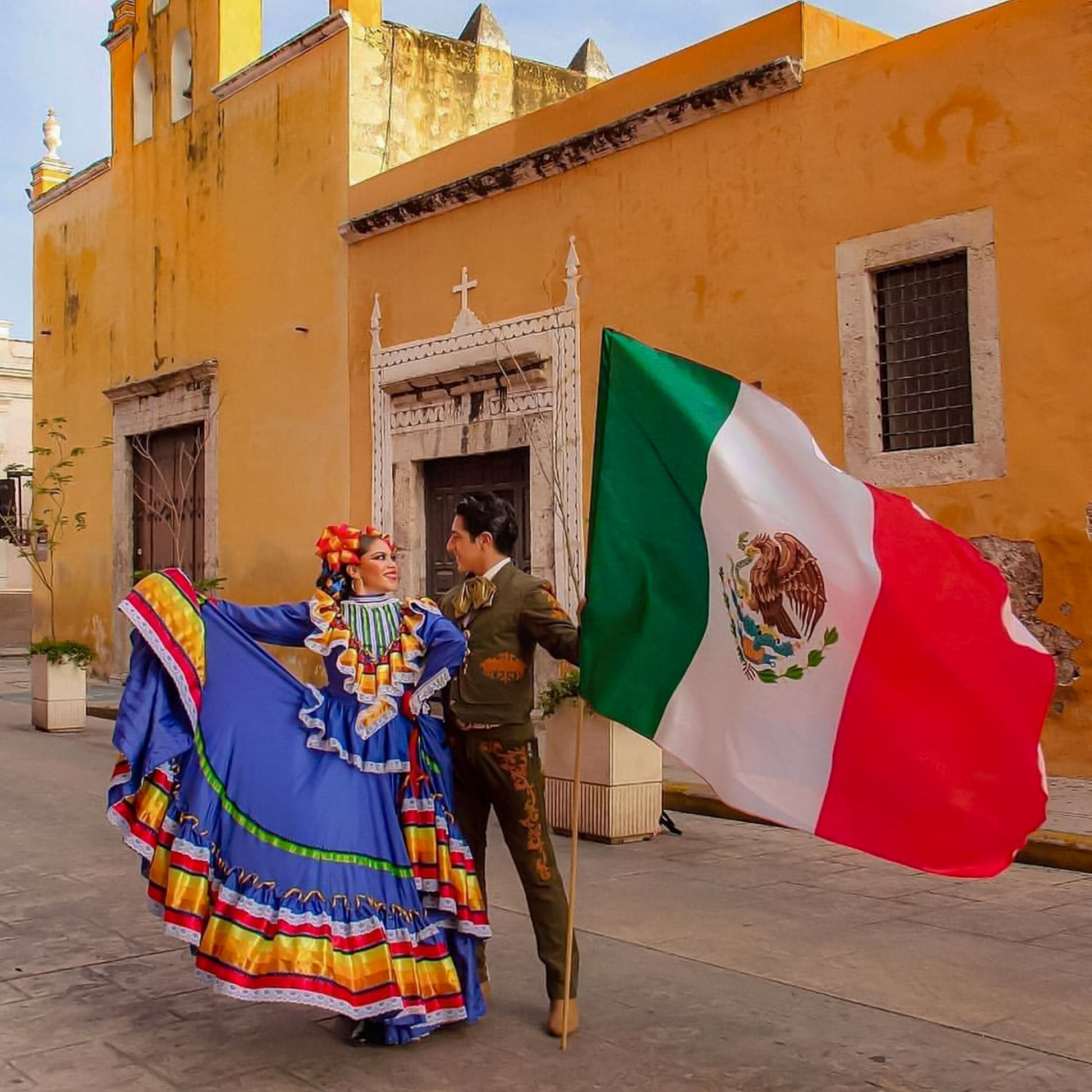 210D Nylon Embroidered Mexico Flag 3x5 FT